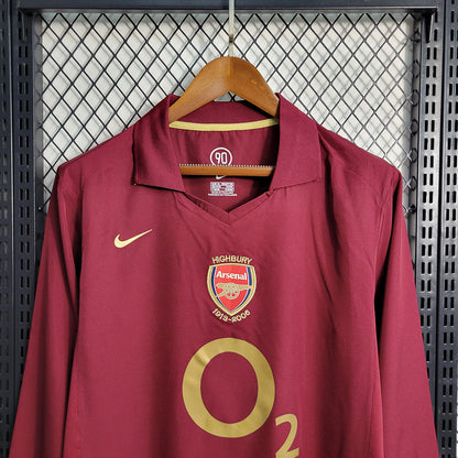Arsenal Home Jersey 2005/06 Retro Long Sleeve