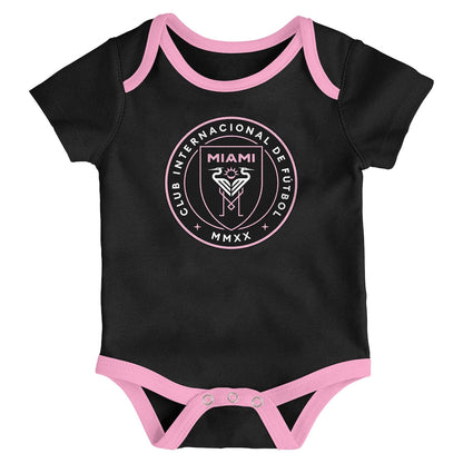 Newborn Inter Miami 3-Pack Bodysuit Set