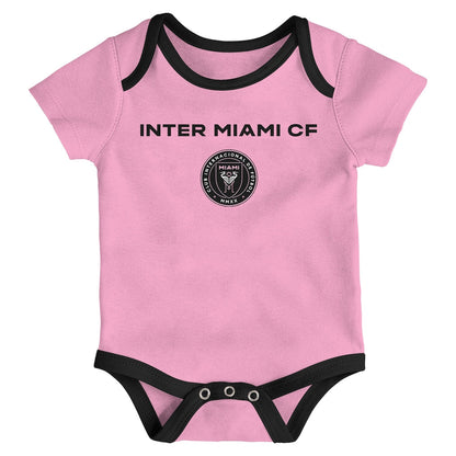Newborn Inter Miami 3-Pack Bodysuit Set