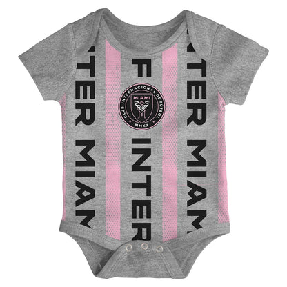 Newborn Inter Miami 3-Pack Bodysuit Set