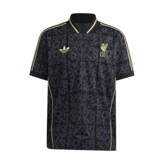 Liverpool adidas 25/26 LFSTLR Tee Black & Gold